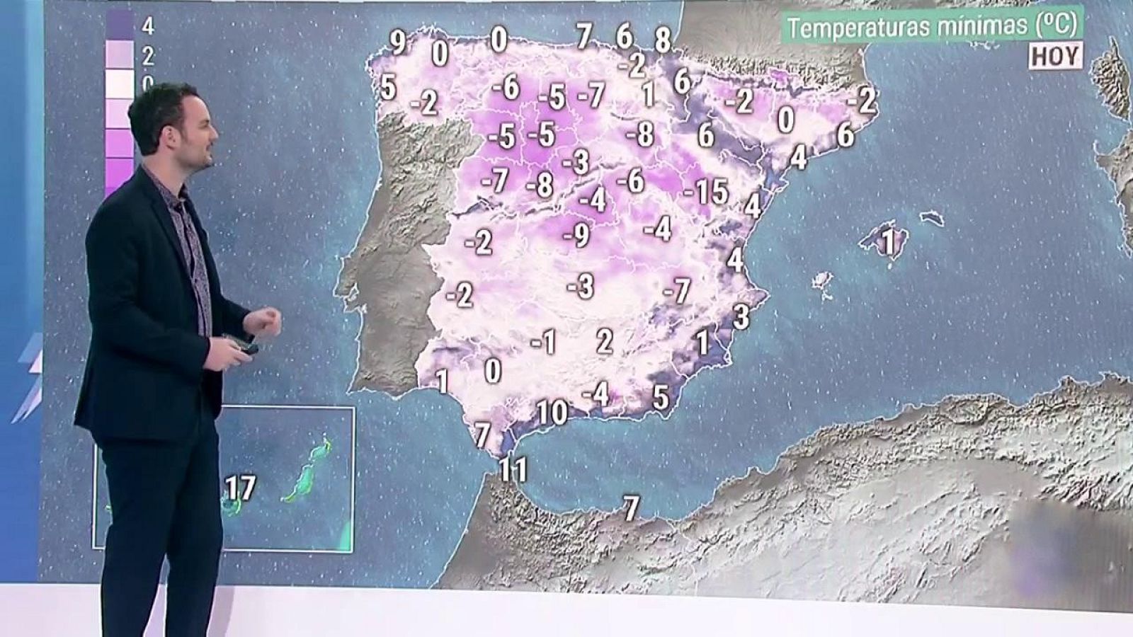 Heladas fuertes en el interior peninsular y temperaturas inferiores a -8ºC