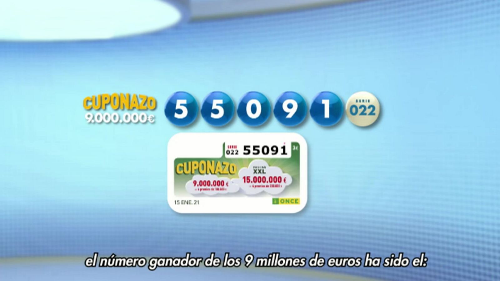 Sorteo ONCE - 15/01/21 - ver ahora
