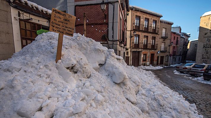 Telediario 1 - Los colegios de Toledo siguen cerrados por el temporal y deciden si el lunes reanudan las clases