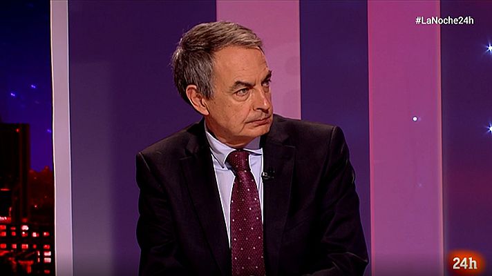 La noche en 24h - Zapatero: "No soy partidario de abrir un proceso de investigación sobre el rey emérito en el Parlamento"