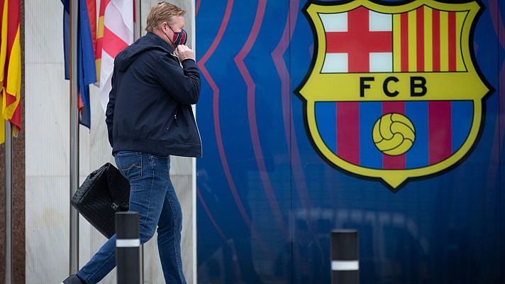 Telediario 1 - Los tres candidatos a la presidencia del Barça se reúnen con Koeman