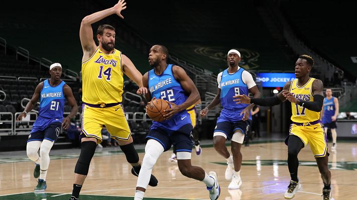Telediario 1 - Los Lakers tumban a los Bucks de Antetokounmpo