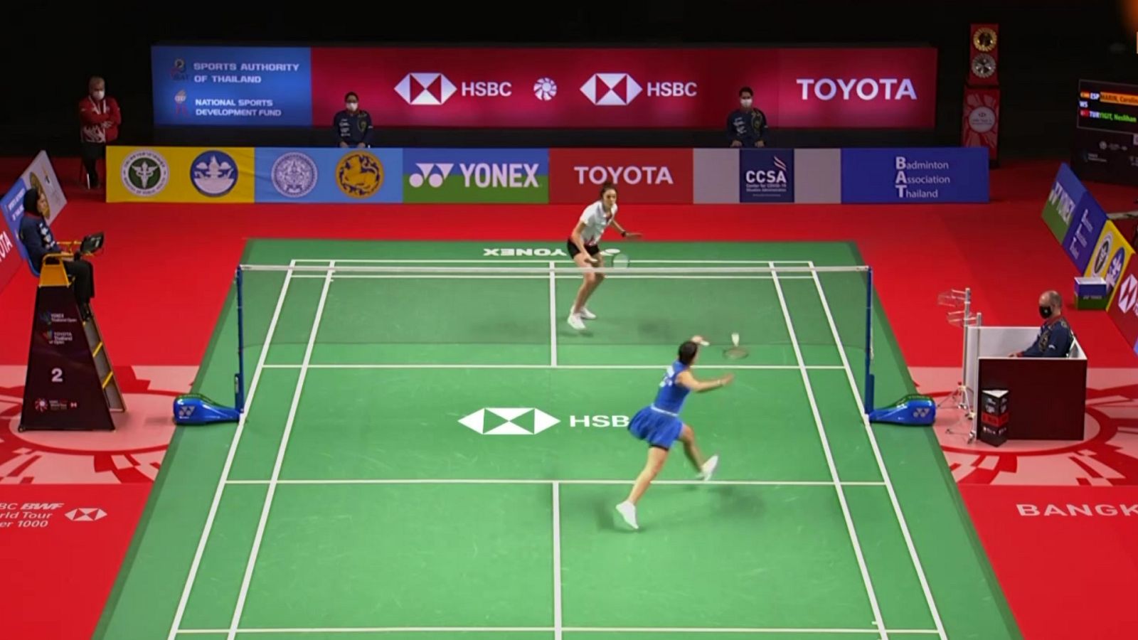 Bádminton - HSBC BWF World Tour Super 1000 "Toyota Thailand Open". 1/4 Final: C. Marín - N. Yigit - ver ahora