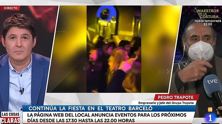 Las cosas claras - Pedro Trapote, propietario del Teatro Barceló: "Tenemos todas las autorizaciones"