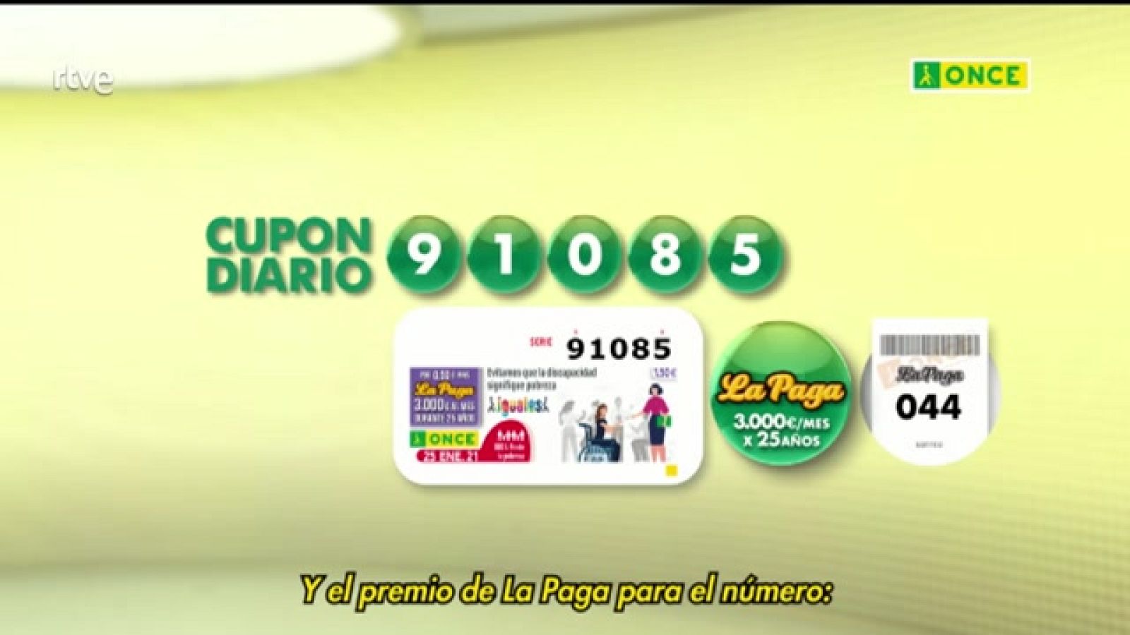 Sorteo ONCE - 25/01/21 - ver ahora