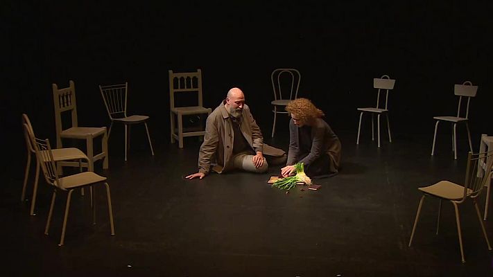 Telediario 1 - El Teatro Galileo acoge 'La lengua en pedazos' de la mano de Juan Mayorga