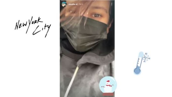  - Rosalía muy emocionada por la nieve en Nueva York