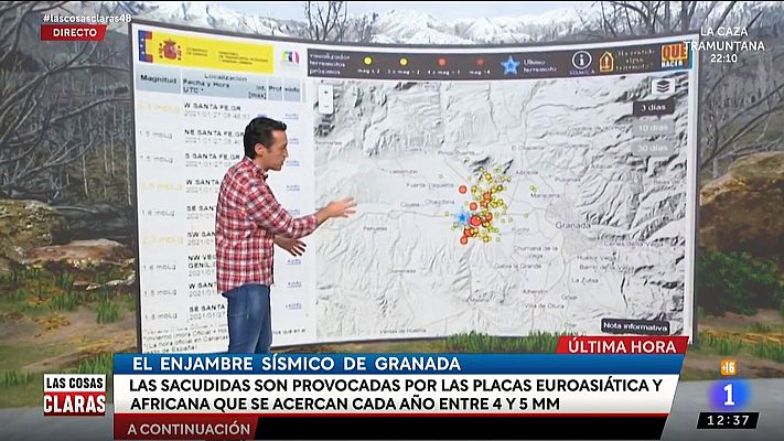 Las cosas claras - No se puede predecir si se repetirán los terremotos de Granada