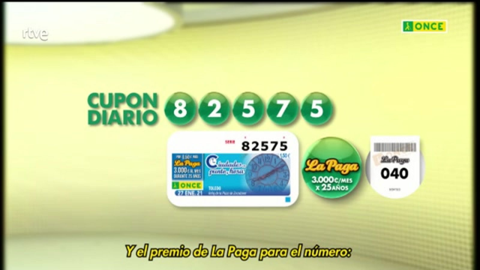 Sorteo ONCE - 27/01/21 - ver ahora