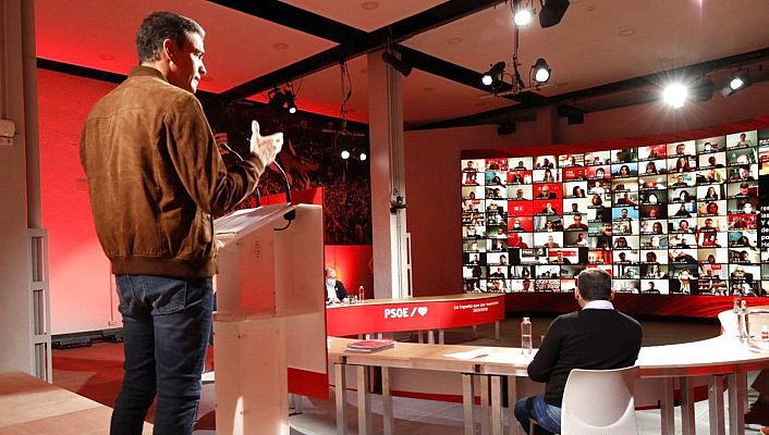 Telediario 1 - Actos telemáticos, sin música ni pancartas: así será la campaña más atípica de las elecciones catalanas