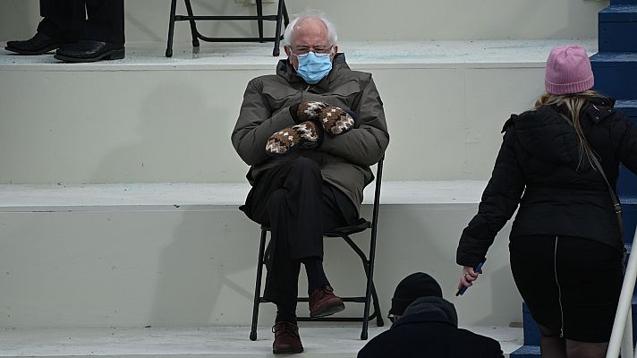 Telediario 1 - Bernie Sanders recauda casi dos millones de dólares para caridad gracias a su look durante la investidura de Biden