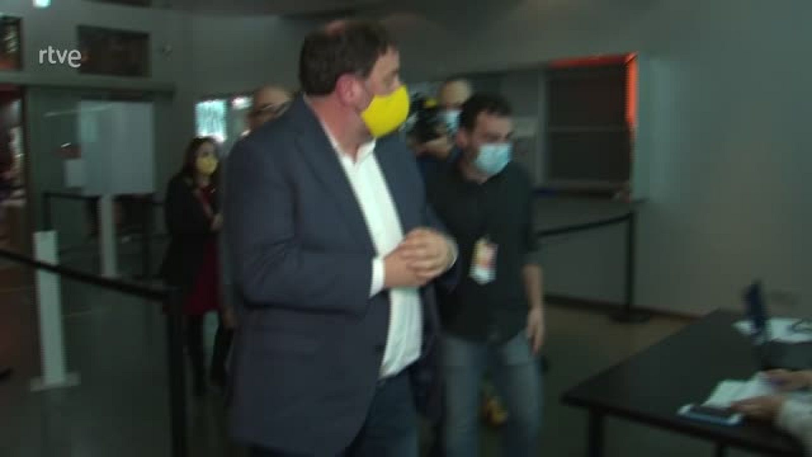 Oriol Junqueras participa en el seu primer míting a Badalona després de sortir de la presó