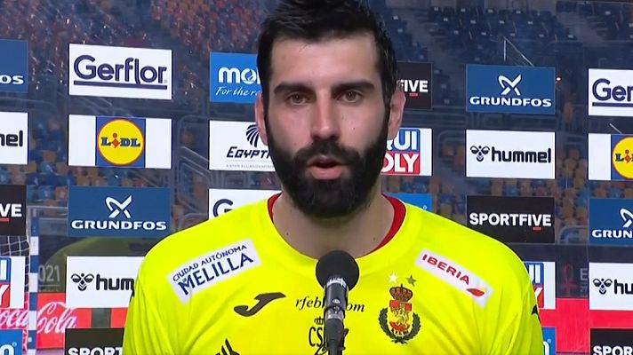 Balonmano - Mundial de balonmano | Rodrigo Corrales: "Acabar así es muy importante para el equipo y para toda esa gente que nos anima en estos momentos difíciles"