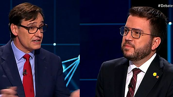 Especiales informativos - La solución de Illa para Cataluña es "diálogo dentro de la ley", pero Aragonés responde que "hay presos políticos y exiliados"