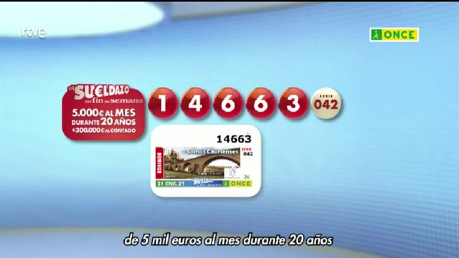 Sorteo ONCE - 31/01/21 - ver ahora