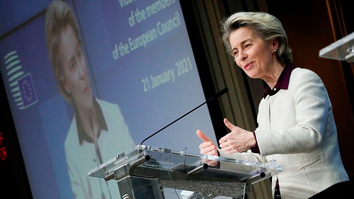 Telediario 1 - Críticas a Von der Leyen por la falta de explicaciones