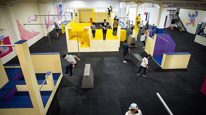 Telediario 1 - El parkour busca su sitio en España y pone su punto de mira en los Juegos