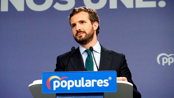 Telediario 1 - Casado cree que Sánchez filtró las acusaciones de Bárcenas por la campaña y asegura que "ese PP ya no existe"