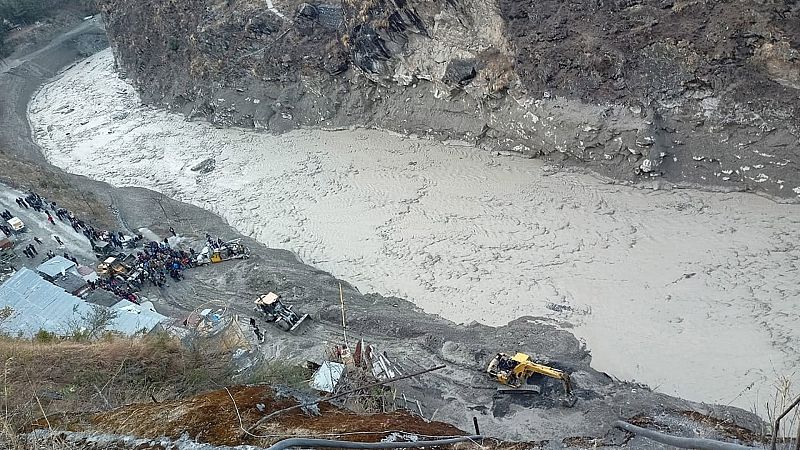 Varios muertos tras la avalancha provocada por la rotura de un glaciar en la India
