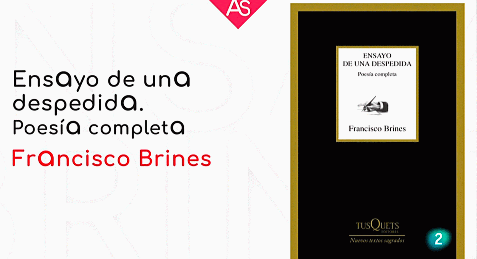 La aventura del saber Poesia completa Ensayo de una despedida Francisco Brines Premio Cervantes #AventuraSaberLibros