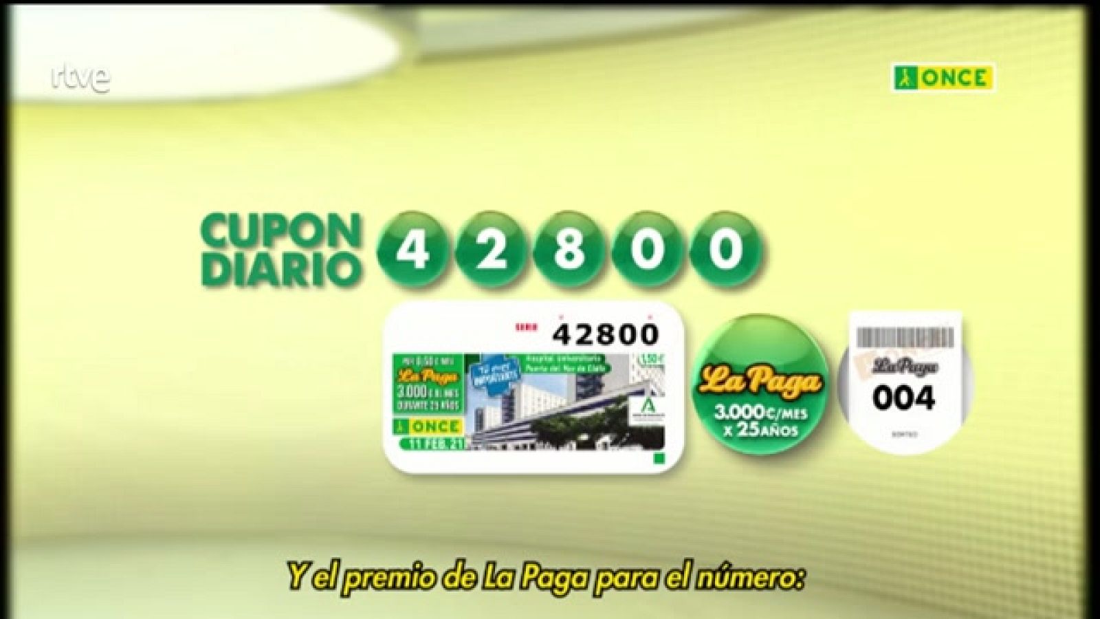 Sorteo ONCE - 11/02/21 - ver ahora