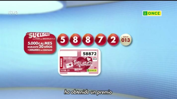 Sorteos ONCE - Sorteo ONCE - 14/02/21
