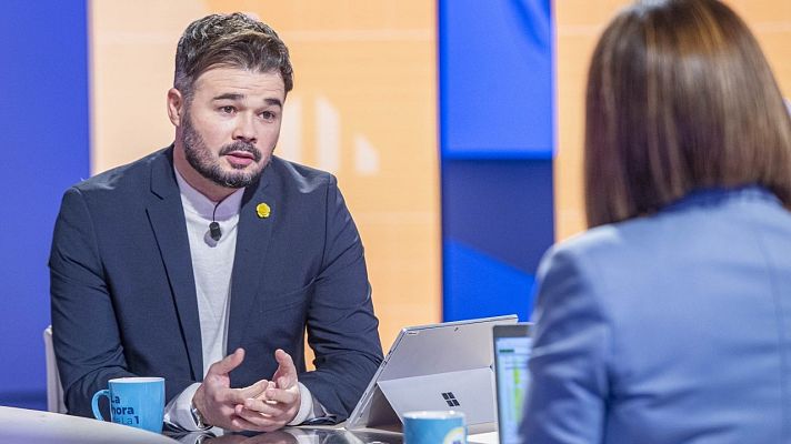 La hora de La 1 - Rufián ve "casi imprescindible" que los 'comunes' se sumen a un Govern liderado por ERC para "decantar la balanza" hacia la izquierda