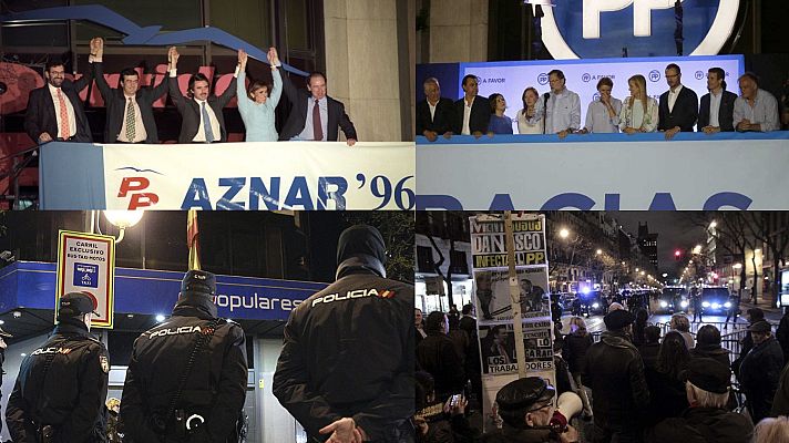 Telediario 1 - El PP dice adiós a la sede de Génova: "No debemos seguir en un edificio que se está investigando"