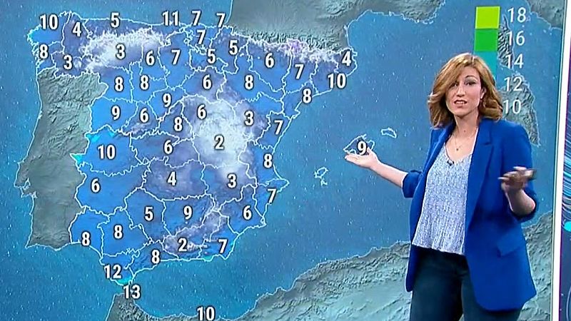 Tiempo estable, salvo en Galicia, donde un frente dejará precipitaciones y viento fuerte