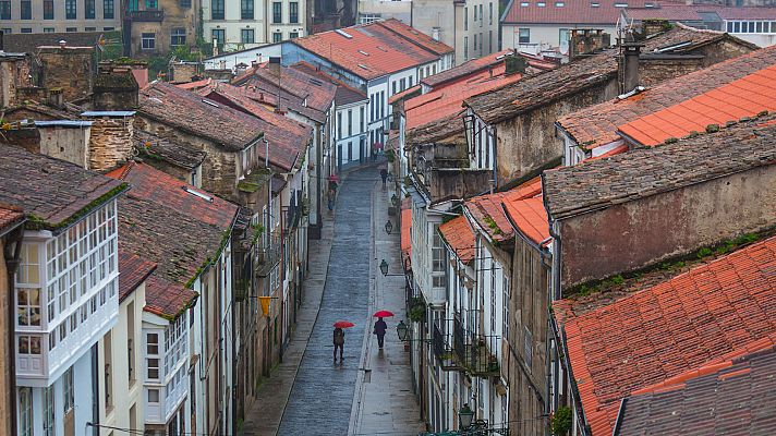 El tiempo - Lluvia fuerte en Galicia y bajada térmica en la mitad oeste peninsular