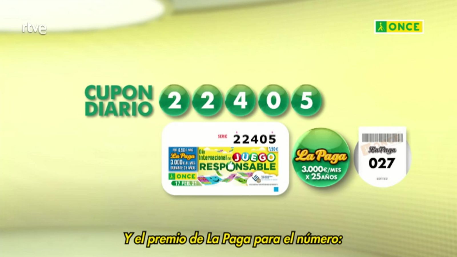 Sorteo ONCE - 17/02/21 - ver ahora