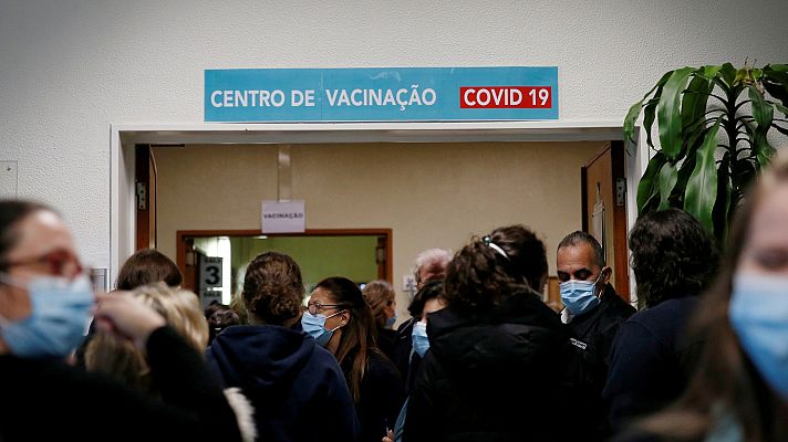 Telediario 1 - El descenso de casos en Portugal permite dedicar plazas hospitalarias a enfermos no Covid