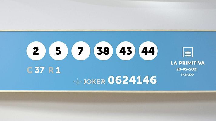 SELAE - Sorteo de la Lotería Primitiva y Joker del 20/02/2021