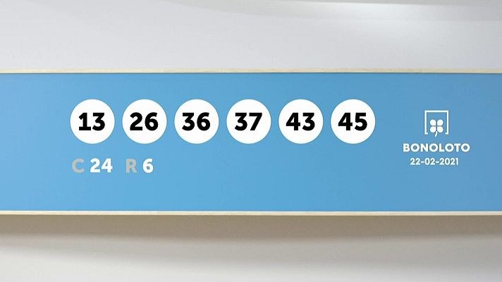 SELAE - Sorteo de la Lotería Bonoloto del 22/02/2021