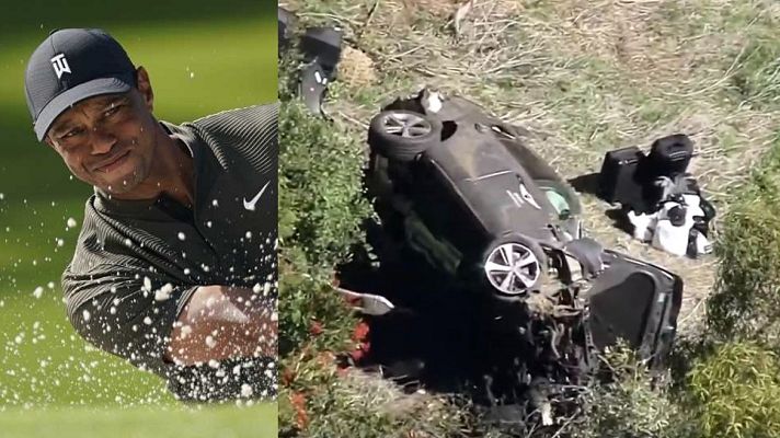 Telediario 1 - Tiger Woods, hospitalizado tras sufrir un accidente en Los Angeles