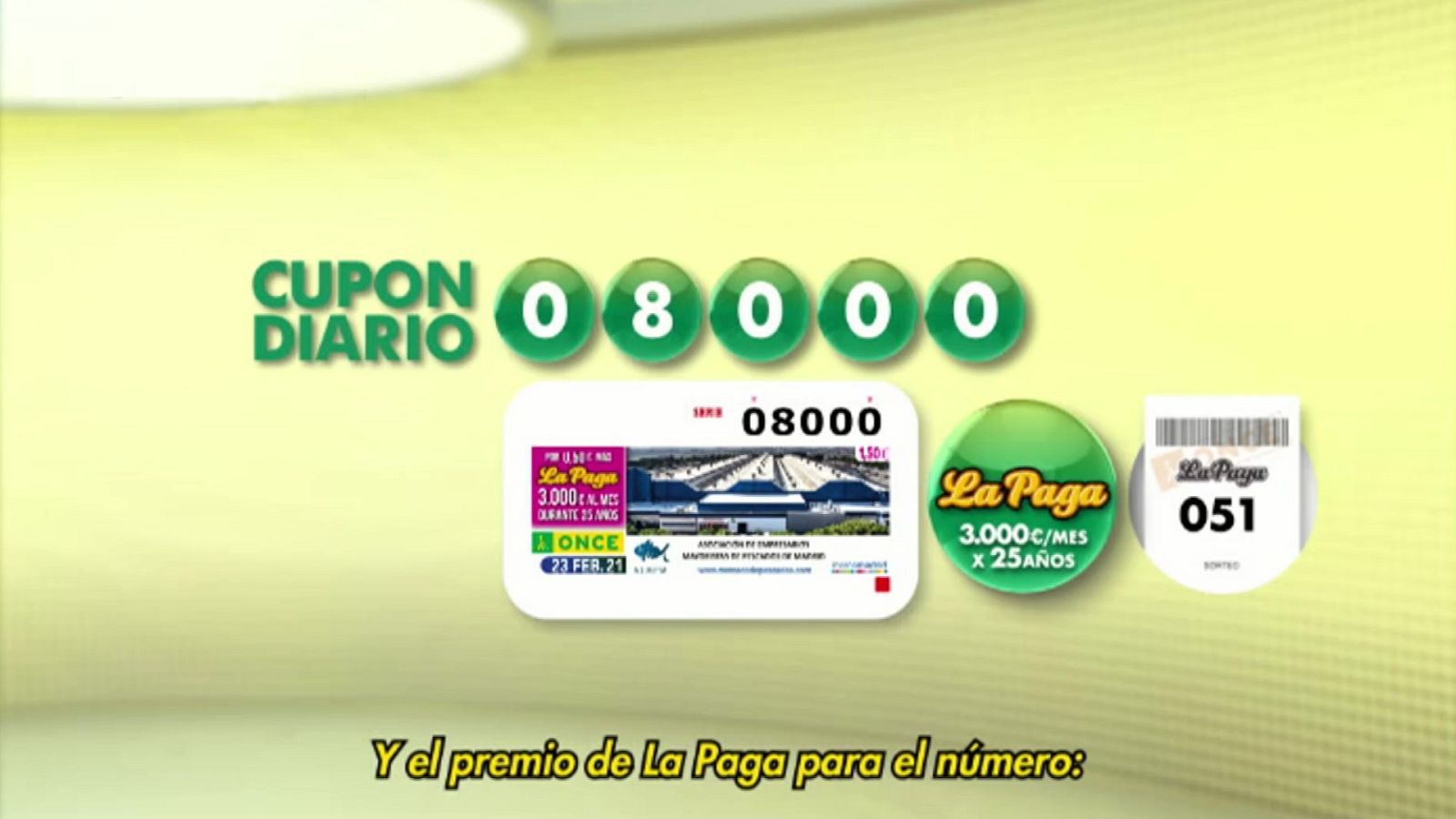 Sorteo ONCE - 23/02/21 - ver ahora