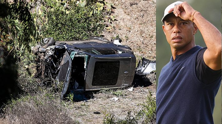 Telediario 1 - Tiger Woods, operado de las fracturas en su pierna derecha