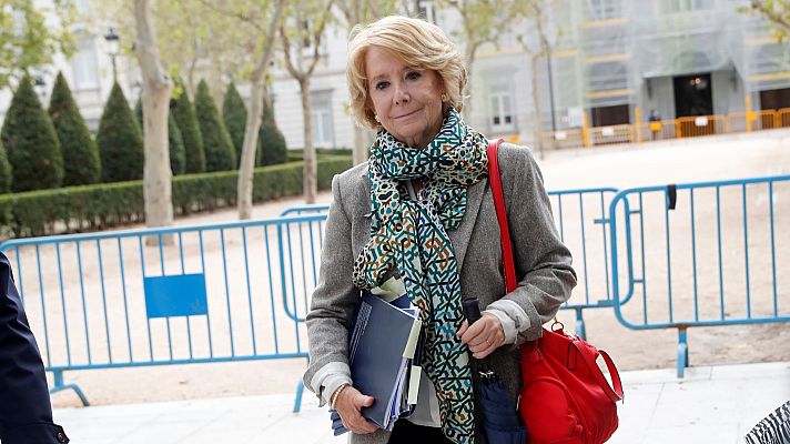 La hora de La 1 - Esperanza Aguirre, sobre la declaración de Bárcenas: "Es totalmente falso, jamás he recibido un sobre con dinero ni de él ni de Lapuerta"