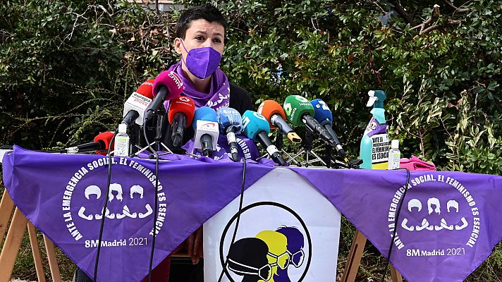 Telediario 1 - La Comisión 8M convoca cuatro concentraciones de hasta 500 personas en Madrid mientras sigue la polémica en el ámbito político