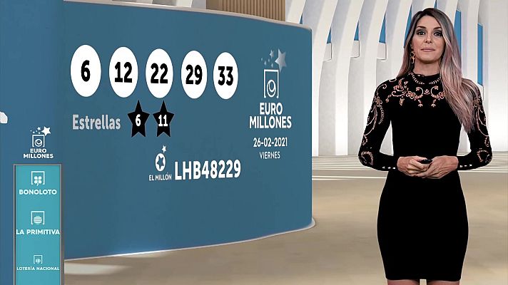Loterías - Sorteo de la Bonoloto y Euromillones del 26/02/2021