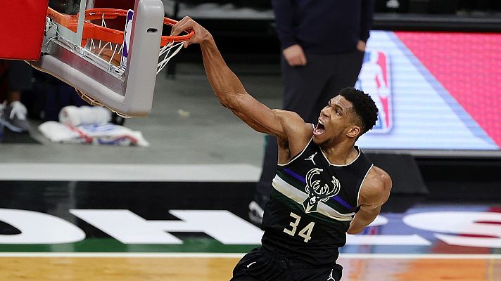 Telediario 1 - Antetokounmpo se luce y lidera la quinta victoria seguida de los Bucks