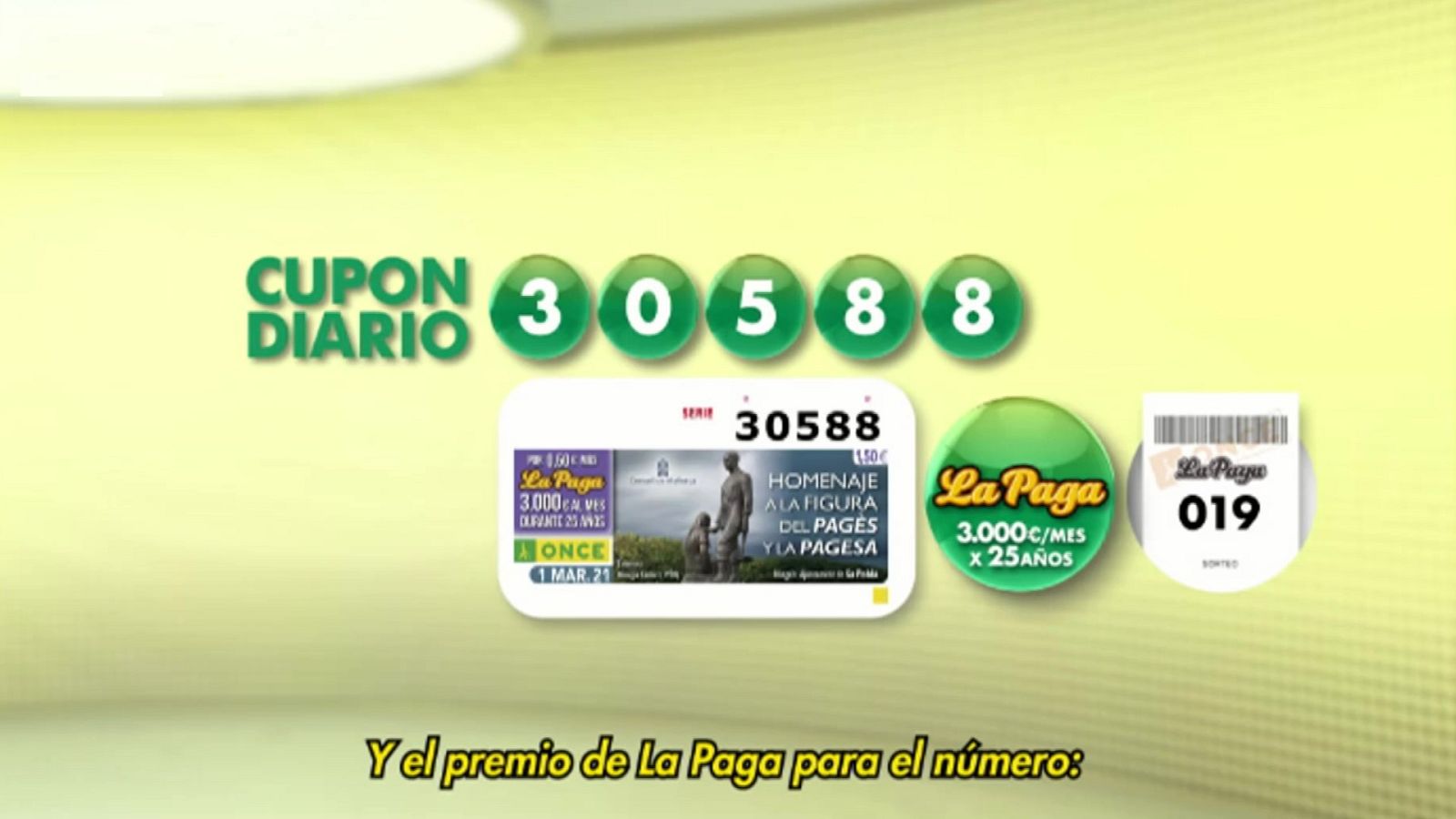 Sorteo ONCE - 01/03/21 - ver ahora