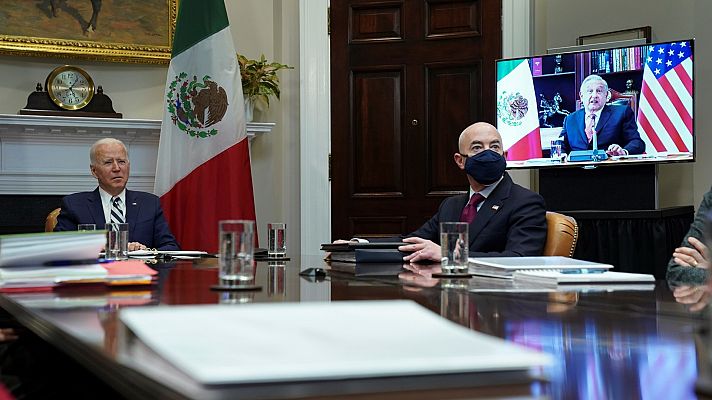 Telediario 1 - Biden asegura que tratará a México como un "igual" tras su reunión con López Obrador