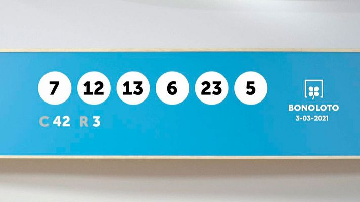 SELAE - Sorteo de la Lotería Bonoloto del 03/03/2021
