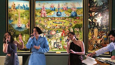 Maria Arnal i Marcel Bagés en el Museo del Prado