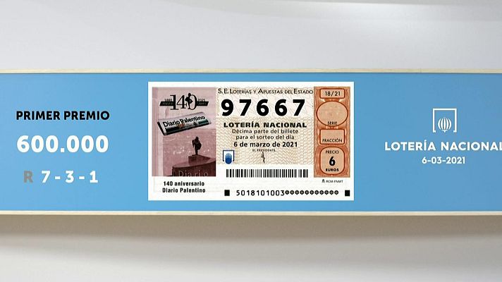 SELAE - Sorteo de la Lotería Nacional del 06/03/2021