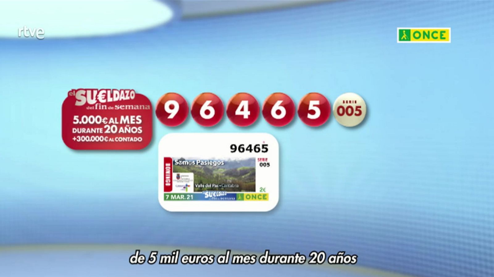 Sorteo ONCE - 07/03/21 - ver ahora