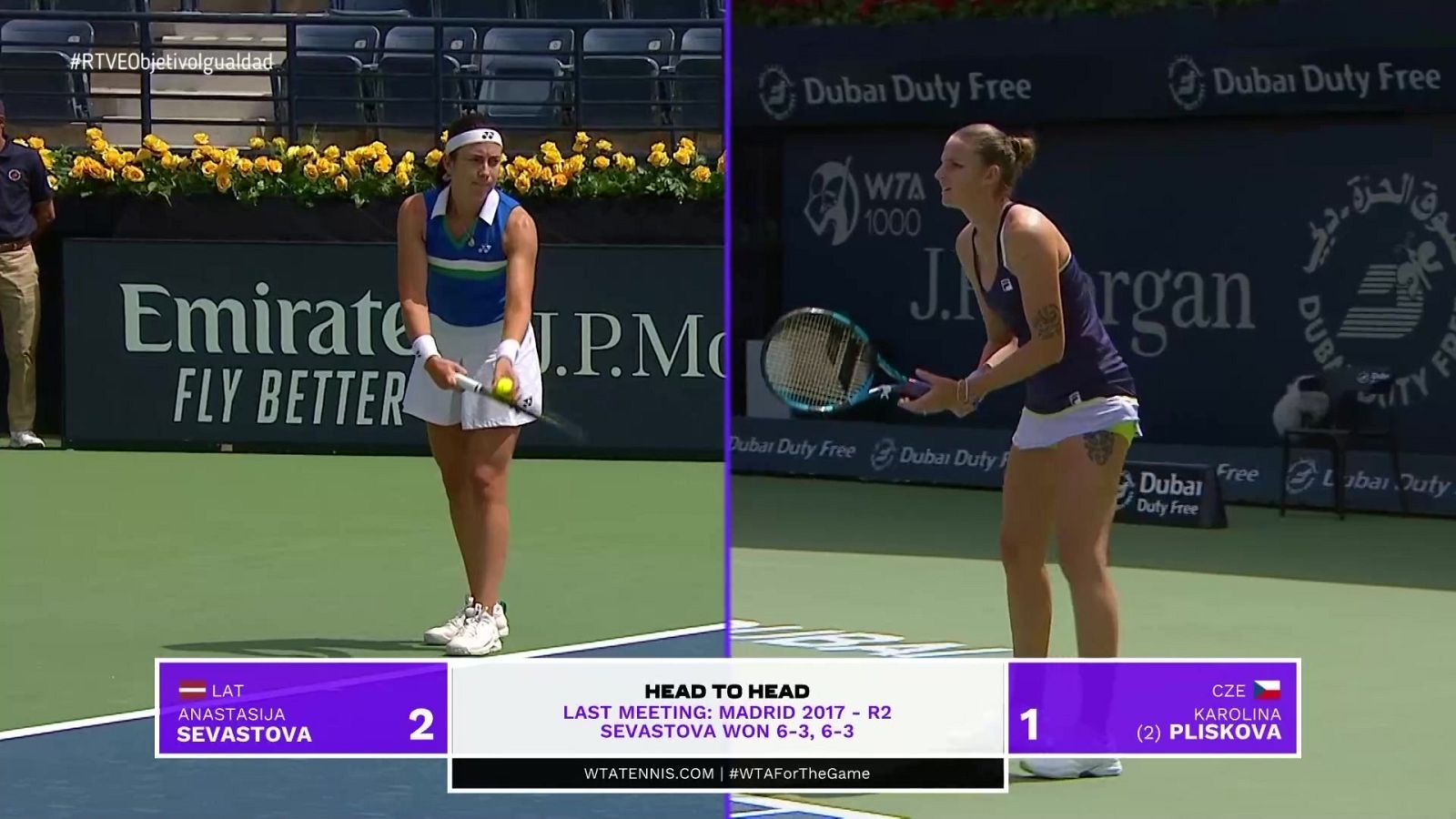 Tenis - WTA Torneo Dubai: A. Sevastova - K. Pliskova - ver ahora