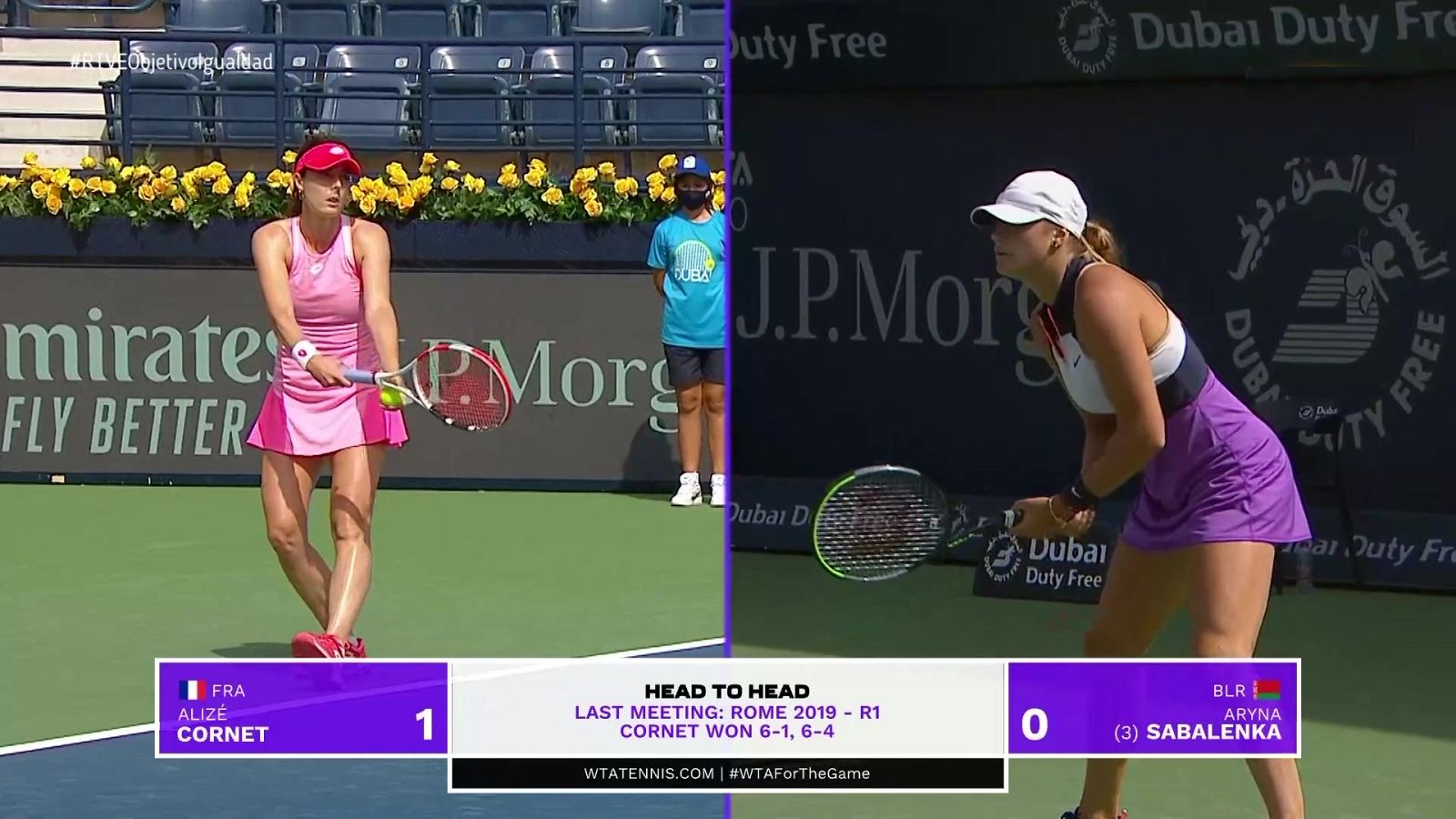 Tenis - WTA Torneo Dubai: A. Cornet - A. Sabalenka - ver ahora