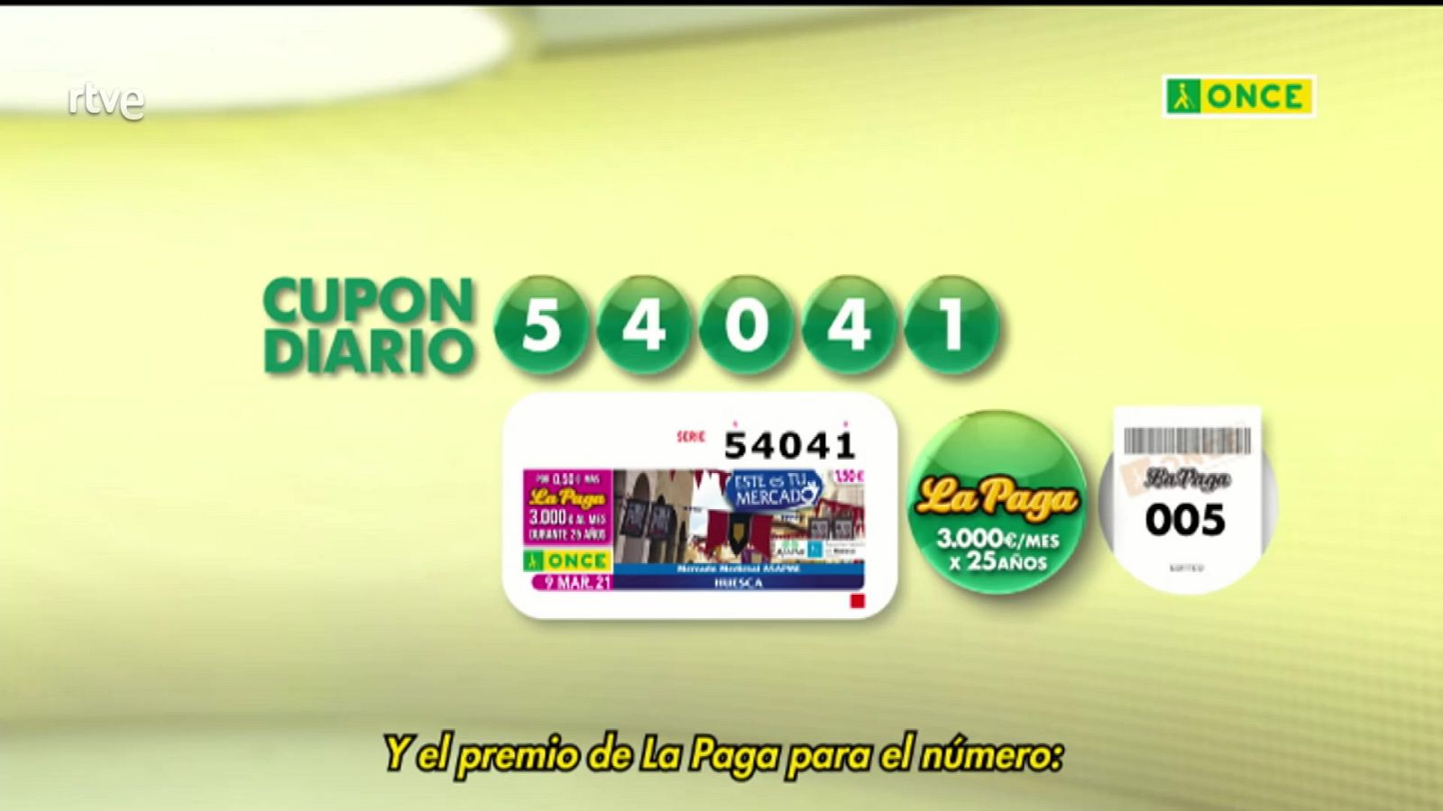 Sorteo ONCE - 09/03/21 - ver ahora